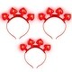 preview thumbnail 1 of 2, 3Pcs Valentine's Day LED Red Heart Headbands with 3 Flashing Light Modes, Perfect for Kids' Party Favors, Gift Exchanges - Multi