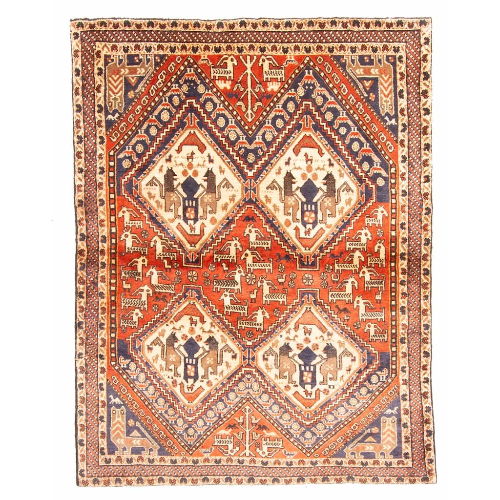 ECARPETGALLERY Hand-knotted Kayseri Copper Wool Rug - 4'0 x 5'4