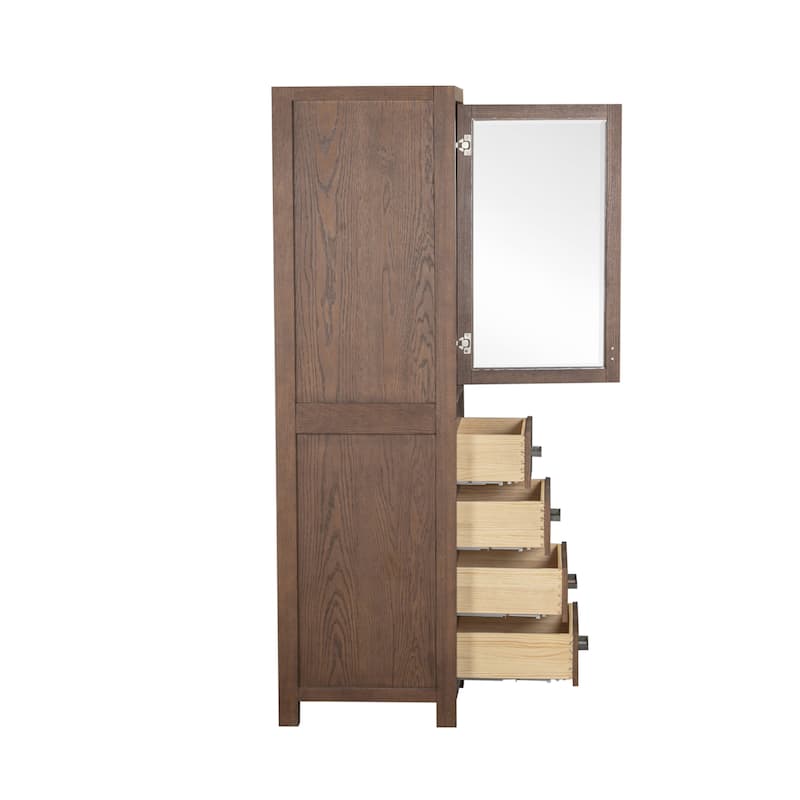 Avanity Modero 24 in. Freestanding Linen Tower with Leveling Feet - 24"W x 19.9"D x 71.3"H