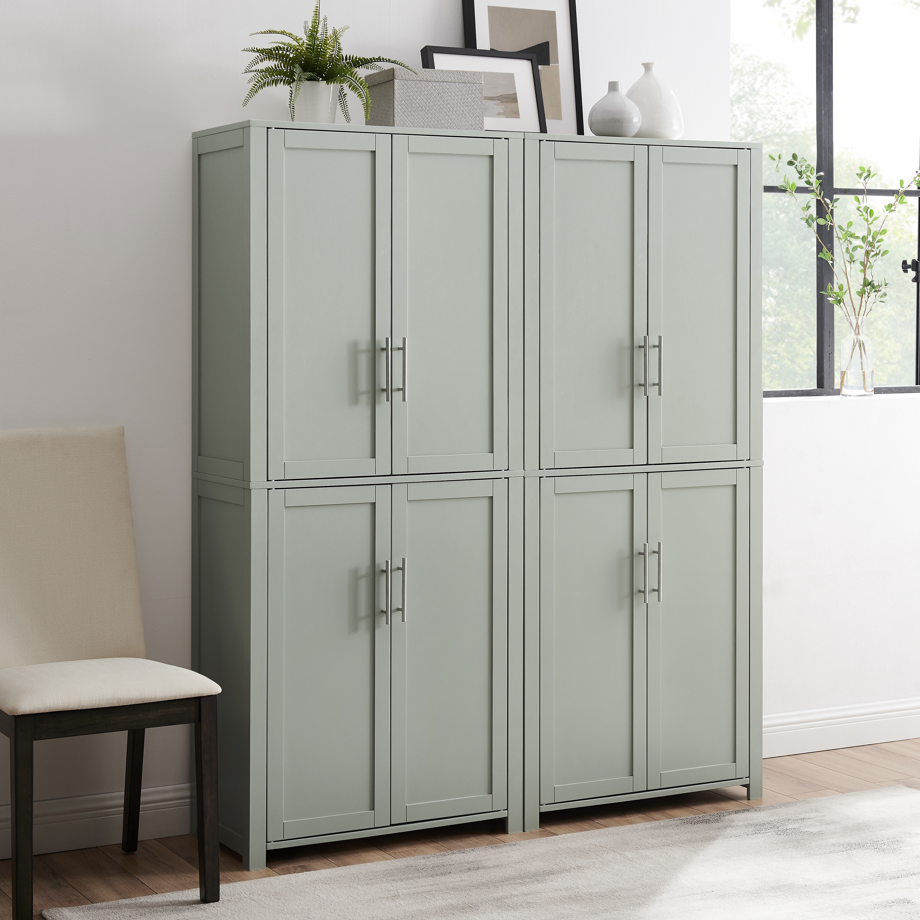 Crosley Savannah 6-shelf Pantry Storage Cabinets (Set of 2) - 56