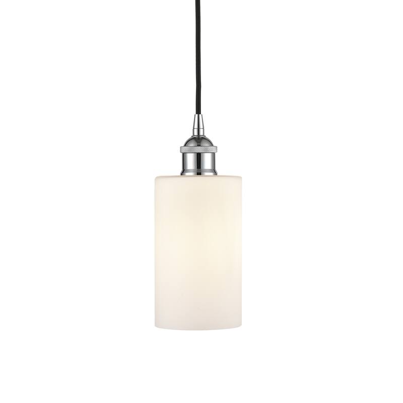 Innovations Lighting 616-1P-10-4 Clymer Pendant Clymer 4" Wide Mini - Polished Chrome / Matte White