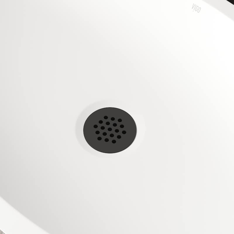 VIGO 1.75" W Vessel Bathroom Sink Grid Drain