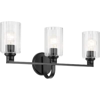Kichler 55226FLU Gioe 3 Light 24" Wide Vanity Light with Clear Fluted