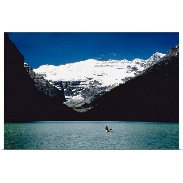"Kayaker in Lake Louise" Poster Print