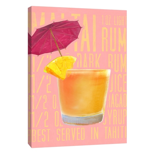 PTM Images 9-108936 PTM Canvas Collection 10" x 8" - "Mai Tai (Vertical)" Giclee Liquor & Cocktails Art Print on Canvas