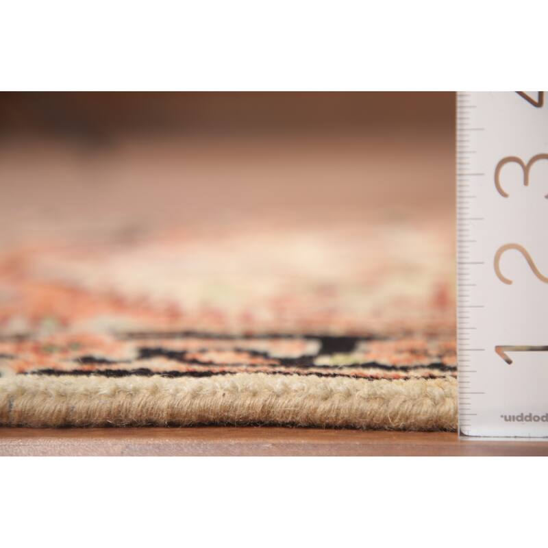 Hand Knotted Oriental 100% Wool Carpet Traditional Medallion Beige & Ivories Heriz (serapi) Area Rug - 3' 0'' X 2' 0''