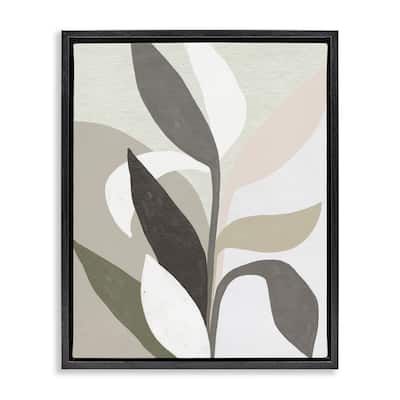Stupell Soft Modern Organic Leaves Framed Floater Canvas Wall Art Design By June Erica Vess