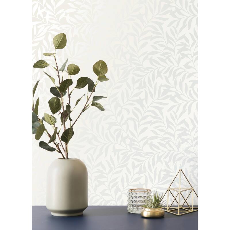 Brewster Salix Silver Leaf Wallpaper