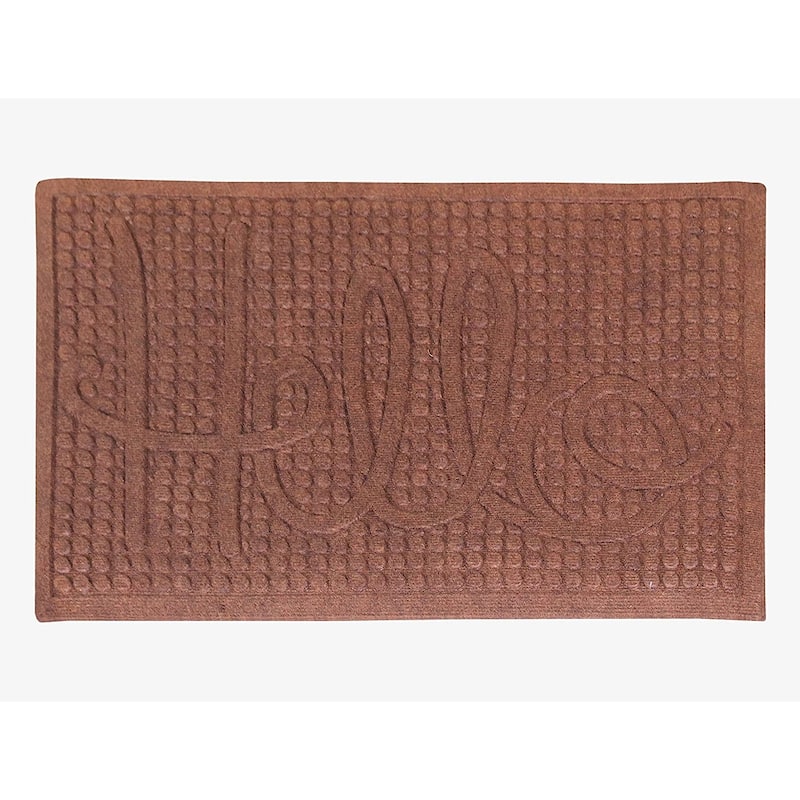 A1HC Water Retainer Indoor/Outdoor 24"X36" Doormat - Dark Brown 