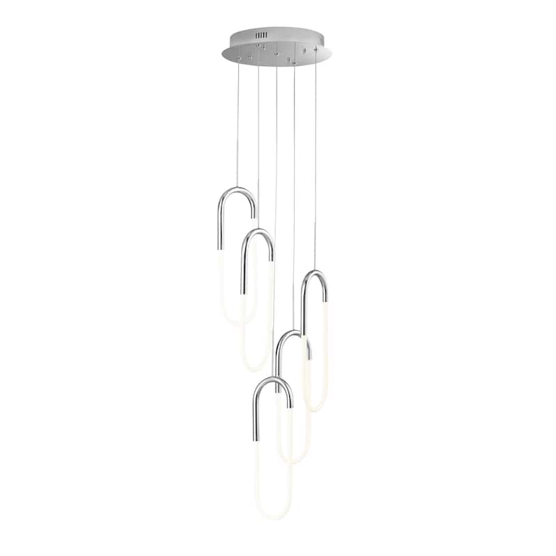 Five Clips Dimmable Integrated LED Chandelier - N/A