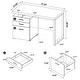preview thumbnail 5 of 43, Brennan 47-inch 3-drawer Office Computer Desk