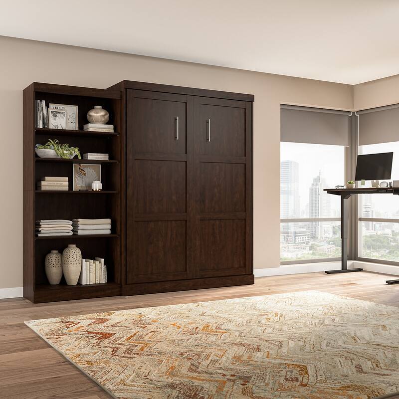 Pur Queen Murphy Bed with Closet Organizer (101W) by Bestar