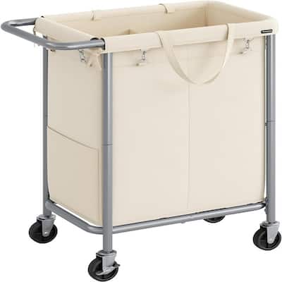 Laundry Basket with Wheels - 27.2"L x 15.4"W x 31.9"H