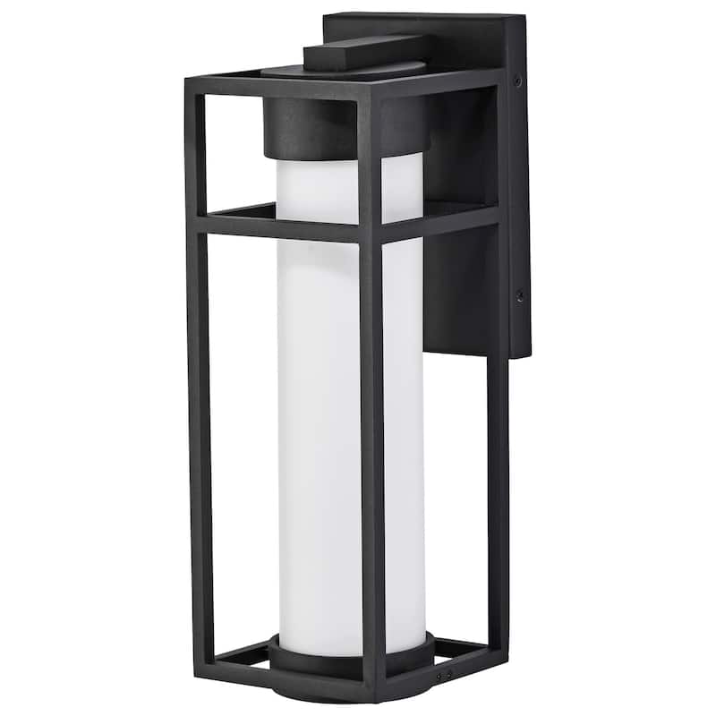 Nuvo Lighting 62/1611 Ledges 16" Tall LED Outdoor Wall Sconce - Matte Black / Opal