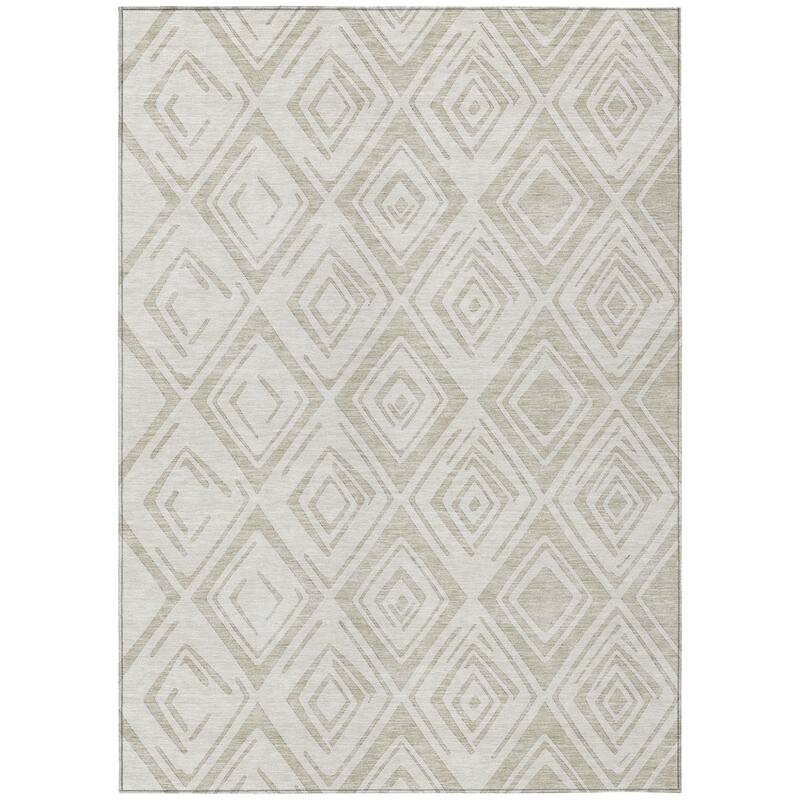 HomeRoots Geometric Transitional Rectangle Outdoor Rug