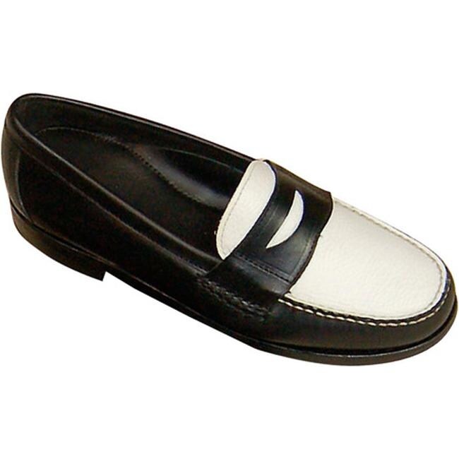 black and white loafers mens