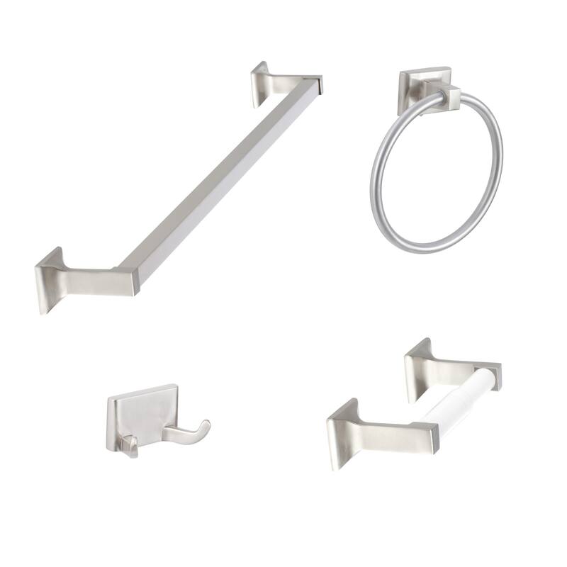 Sure-Loc BA-SET-PH2 Basic Bath 4 Piece Bathroom Package with 30" Towel - Satin Nickel