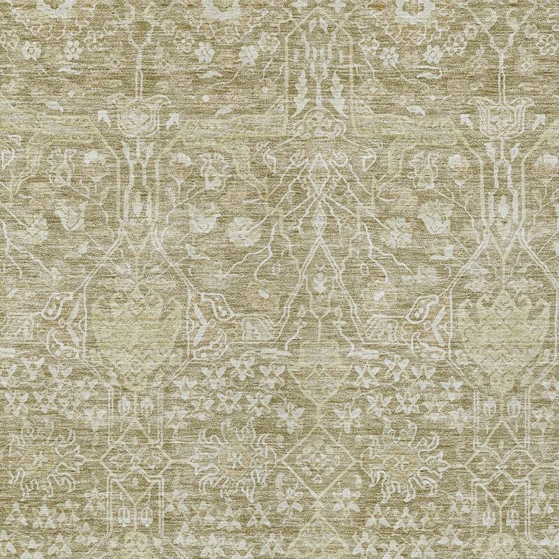 HomeRoots Floral Transitional Rectangle Outdoor Rug