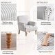 preview thumbnail 10 of 49, Rolled Armchair Accent Chair Set of 2 Blue/ Grey/ Brown