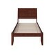 preview thumbnail 2 of 3, Portland Twin XL Platform Bed with USB Charging Station in Walnut