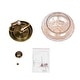 preview thumbnail 24 of 55, Modern Farmhouse 2-light Water Pattern Hammered Glass Flush Mount 9in
