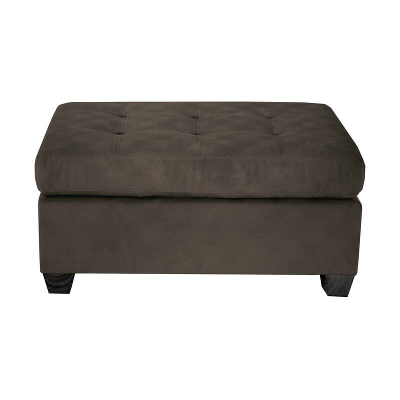 Ottoman Tufted Detail Microfiber Upholstered Modern Living Room Furniture