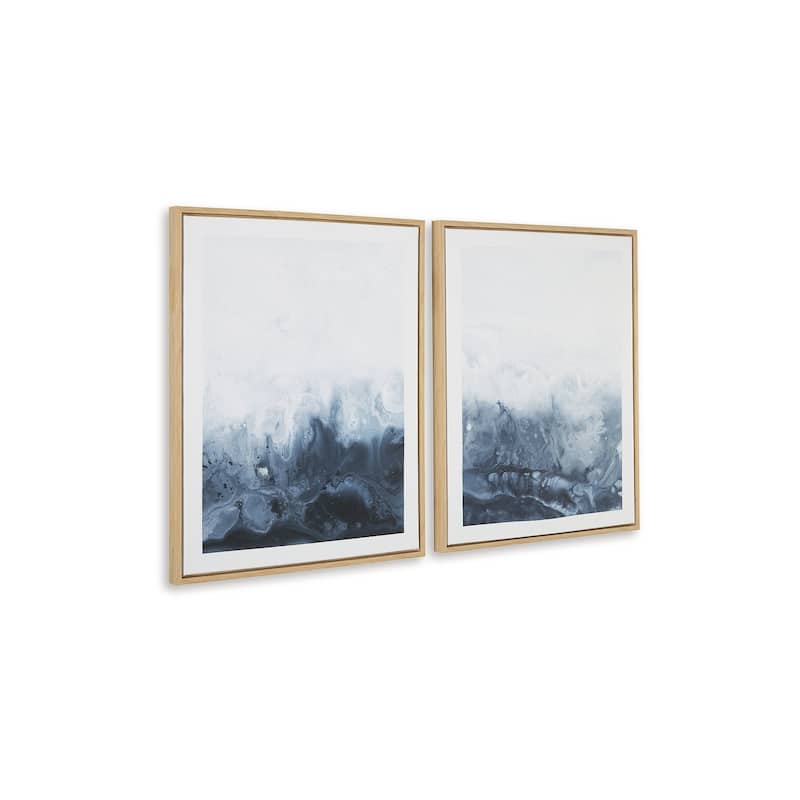 Signature Design by Ashley Holport Blue Wall Art (Set of 2)