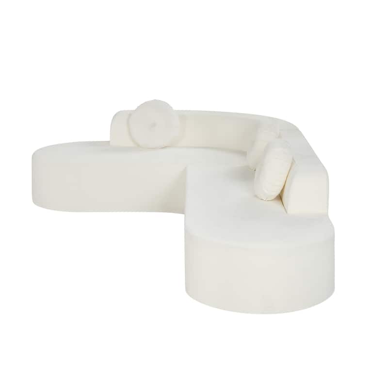 Christopher Knight Home - Mirod 122'' Extra Large Sectional Sofa with Elegant Curved Design and Plush Round Cushions