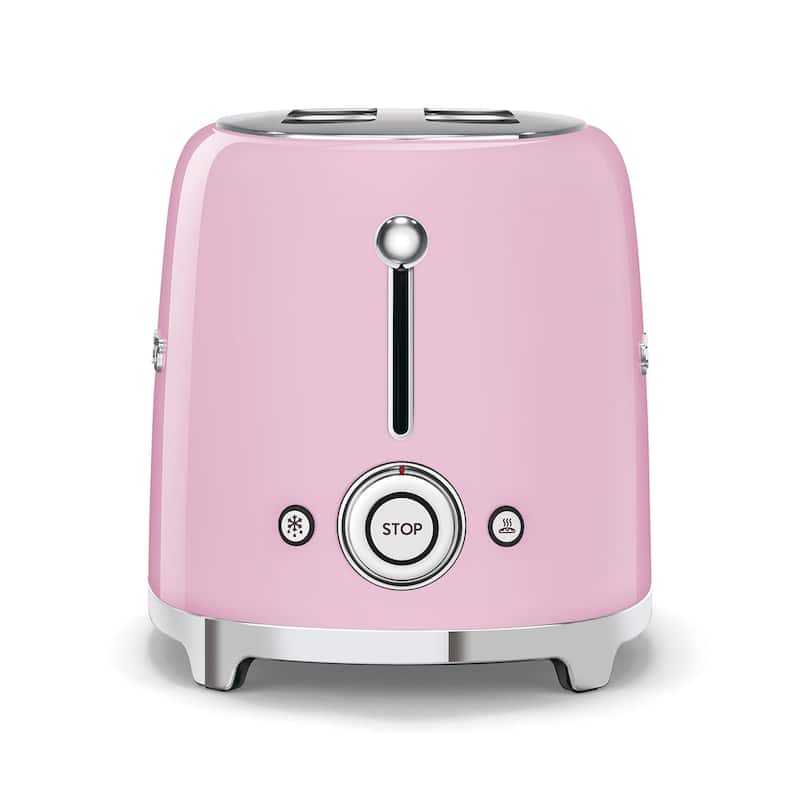 Smeg 50's Retro Style Aesthetic 2 Slice Toaster Pink