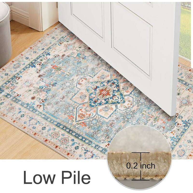 5x7 Rugs for Living Room, Soft Non-Slip Washable Area Rugs - 5x7