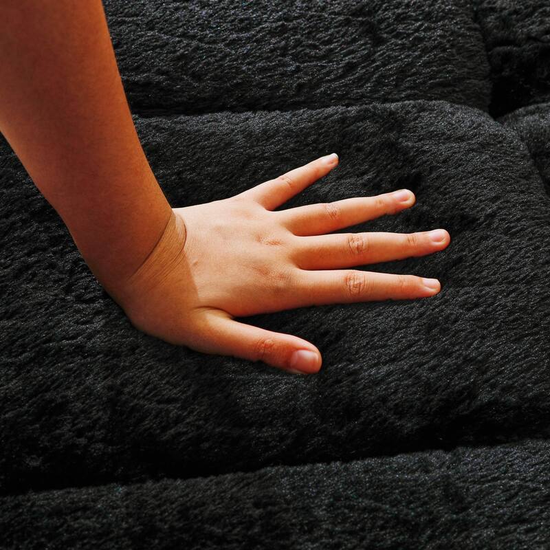 66.5-inch Modern Boneless Couch with Two Circular throw pillows,Skin-friendly lychee-textured long-pile polyester fabric