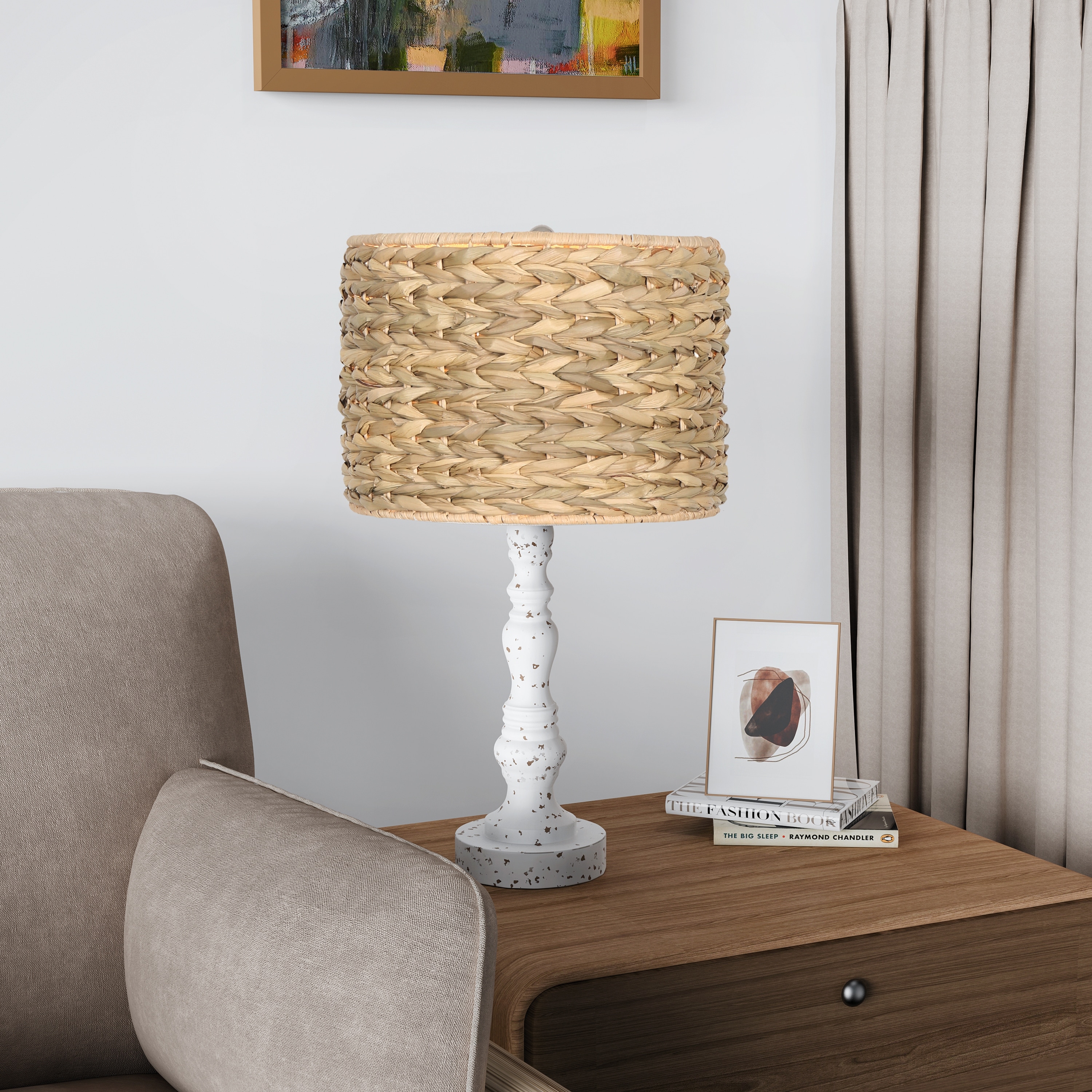 Rattan drum lamp shade on sale