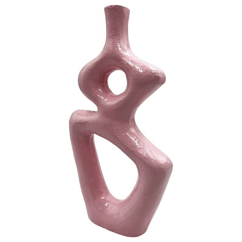 12 Inch Tall Decorative Handmade Aluminum Gourd Flower Vase