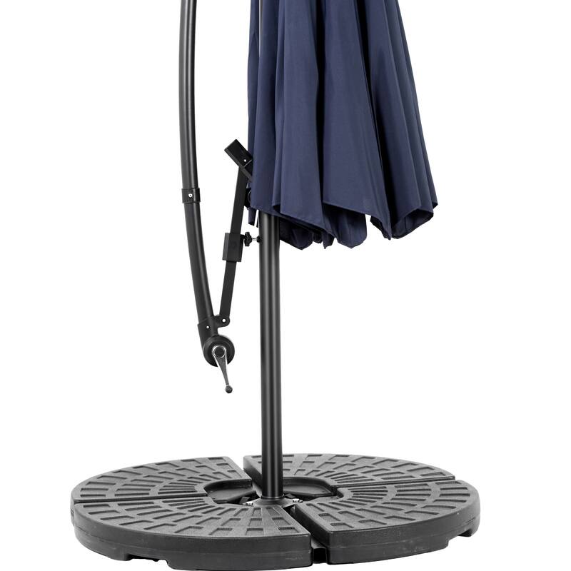 9.64 ft. Steel Market Outdoor Patio Umbrella with 8 Ribs, Offset Hanging Umbrella with Easy Tilt Adjustment
