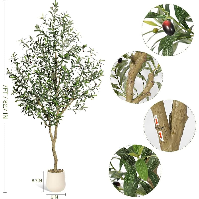 Faux Artificial Olive Tree for Home Office Living Room Decor