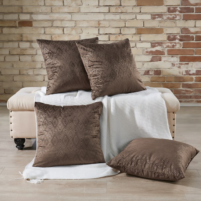 Tonopah Ikat Velvet Throw Pillow Cover Set, NO INSERT