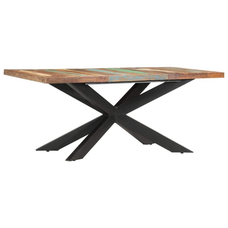 vidaXL Solid Wood Sheesham Dining Table Kitchen Desk Furniture Multi Colors