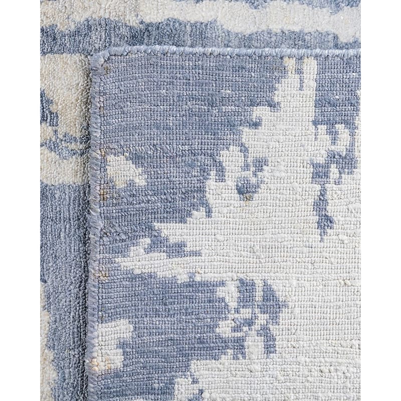 Modern One-of-a-Kind Hand-Knotted Area Rug - Gray, 9' 1" x 12' 2" - 9' 1" x 12' 2"