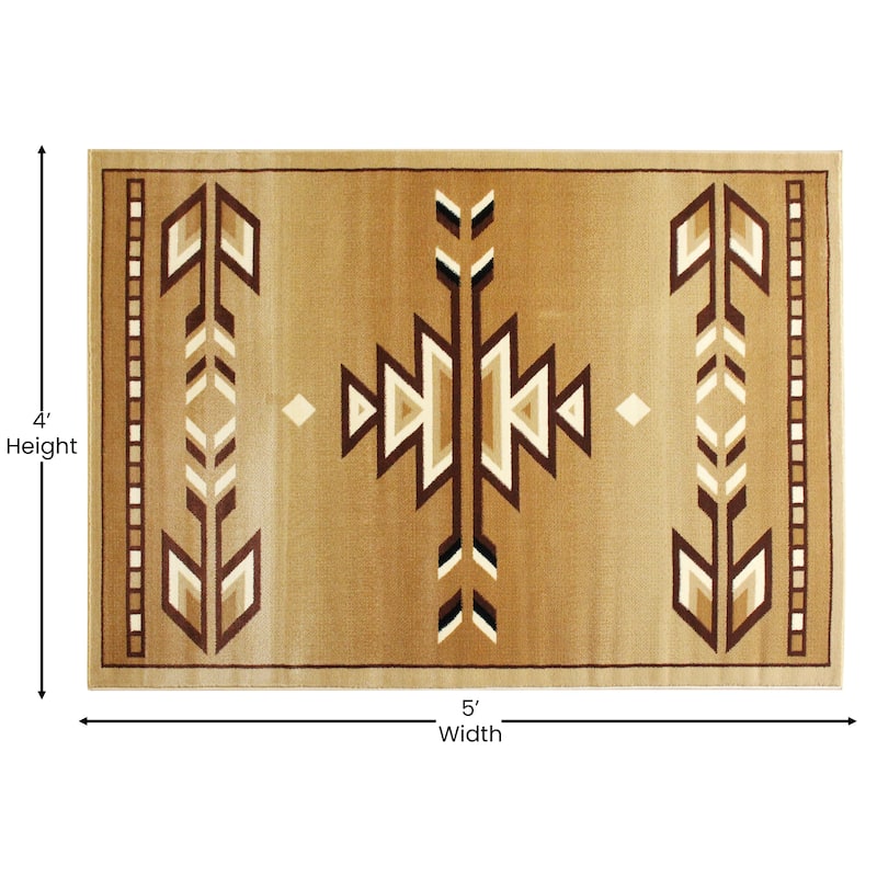 Multipurpose Southwestern Style Patterned Indoor Area Rug