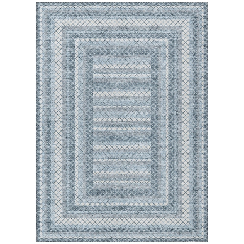 HomeRoots Geometric Transitional Rectangle Outdoor Rug