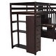 preview thumbnail 16 of 17, Twin Size Loft Bed with 4 Storage Drawers and Desk, Wooden Kids Loft Bed with Shelves