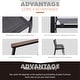 preview thumbnail 9 of 10, MAISON ARTS 7-Piece Outdoor Patio Dining Set, 1 Rectangle Table with a 1.57 Umbrella Hole & 6 Stackable Textilene Chairs