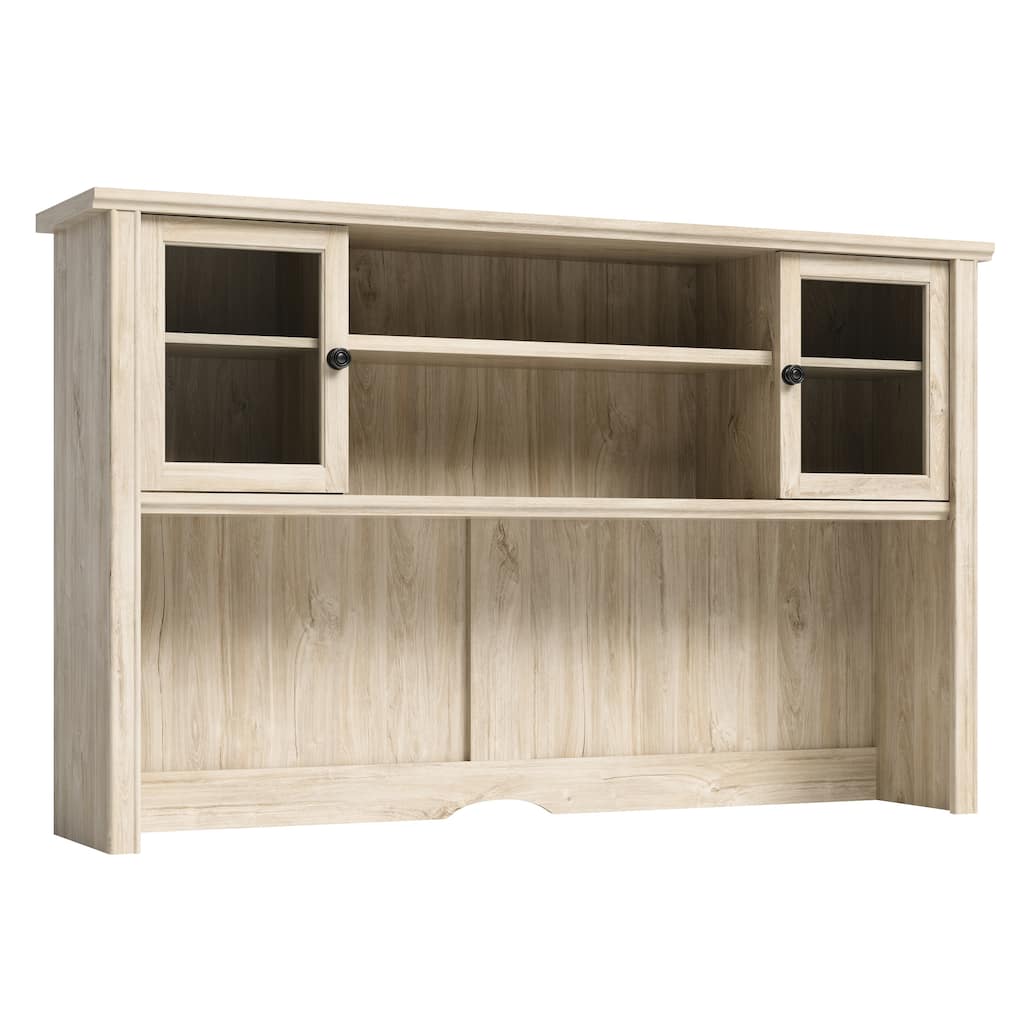 Wood Hutch with Storage Compartments, Brown - 65.12" W x 13.62" D x 40.04" H