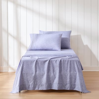 Lush Decor Retro Waves Violet Sheet Set