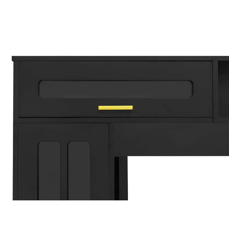 98.4" Wall Unit Entertainment Center with Bookshelves for TVs up to 80", Modern TV Stand Media Console with Cabinets