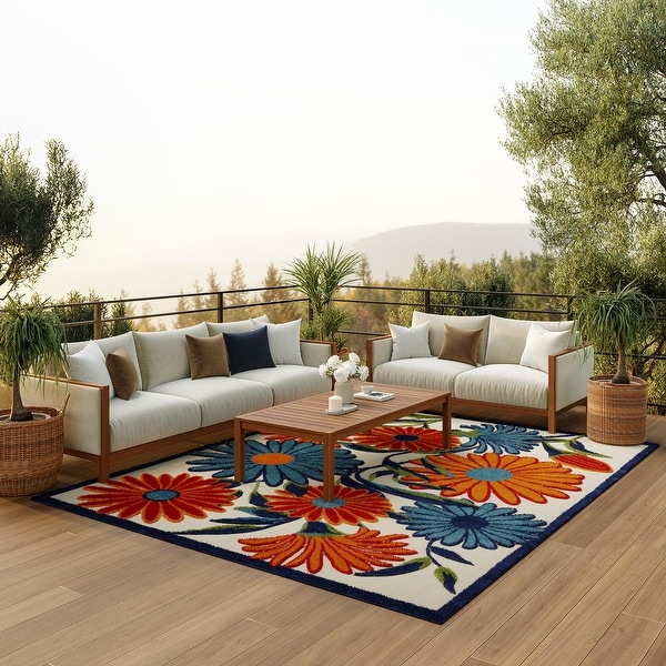 Nourison Aloha Indoor/Outdoor Floral Area Rug - On Sale - Bed Bath