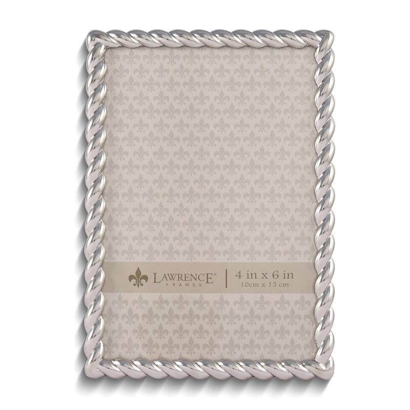 Curata Silver-Tone Rope 4x6 Metal Frame