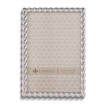 Curata Silver-Tone Rope 4x6 Metal Frame