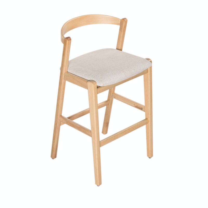 Set of 2 Indoor Rubberwood Barstools