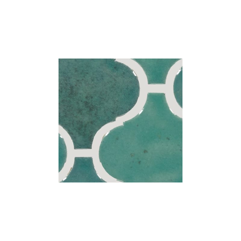 Daltile Mesmerist 3" x 3" Ceramic Arabesque Mosaic Tile (Set of 10)